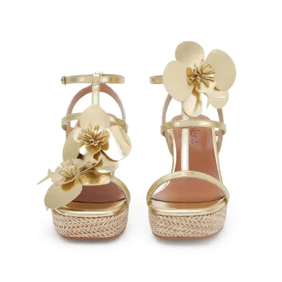 LACIKOSZ Floral Comfortable Wedge Sandals for Women