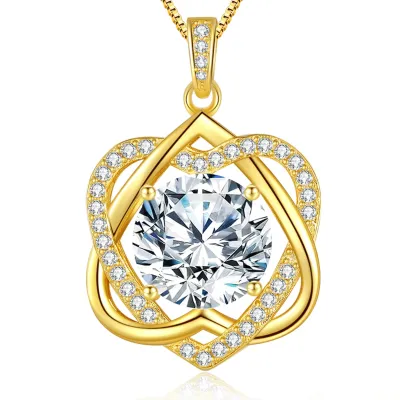 InfinityLove Heart Pendant Necklaces for Women, 2-5 Carat Moissanite Heart Necklace, Anniversary Birthday Christmas Valentine Engagements Mothers Day Jewelry for Wife Her Girlfriend Mom Daughter