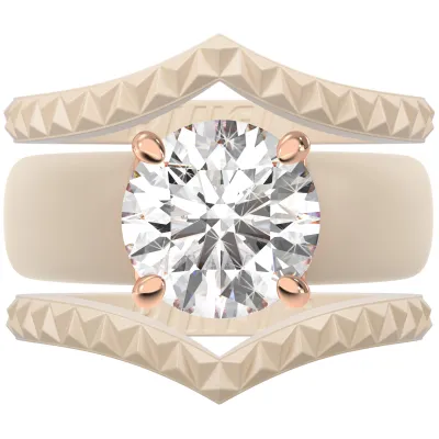 Rinfit Silicone Ring with Stone, Round Cut CZ | AAAAA Grade Cubic Zirconia, Solitaire Engagement Ring for Her, Flexible Rubber Wedding Band for Women, Patented Design