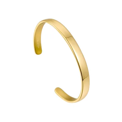 BE & CHEERY Gold Bangle Bracelet for Women, 14k Gold Plated Open Bangle, Stackable Stainless Steel Cuff Bracelets, Chunky Fashion Jewelry for Women, Trendy Elegant Design Bangle as Gifts