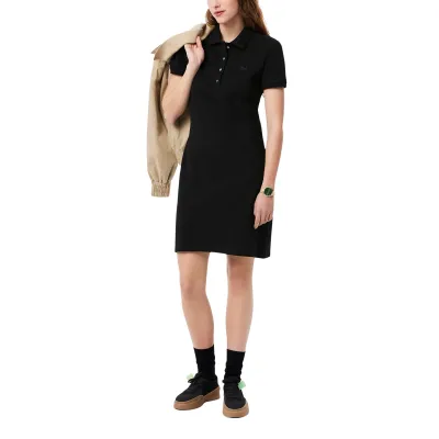 Lacoste Women's Slim Fit Stretch Petit Piqué Polo Dress